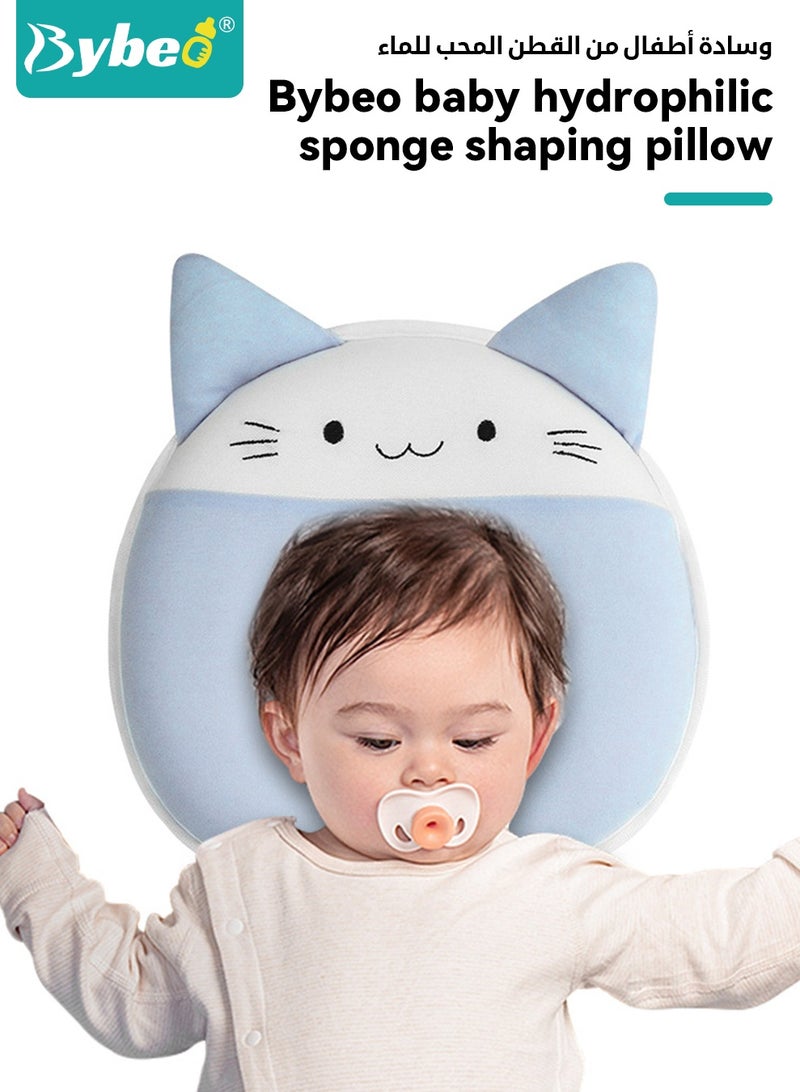 Bybeo Baby Newborn Nursing Sleeping Pillow, Baby Head Shaping Pillow, Kids Spine Protection Pillows, Toddler Head Support Pillow for 0-24 Months, Upgraded Hydrophilic Cotton - Image 2